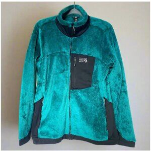Mountain Hardwear Polartec High Loft Jacket Womens XL Long Sleeve Botanic Green